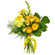 Желтый букет из роз и хризантем. Чили